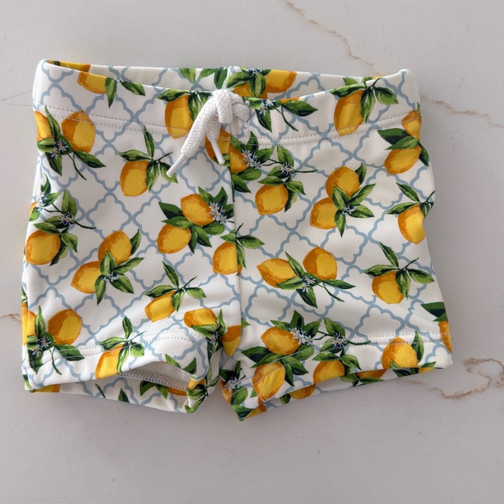 Janie & Jack Lemon Swim Trunks